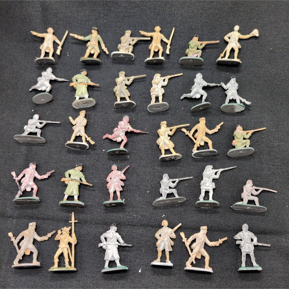 (30) American Revolution Militia In Hunting Shirt 1/72 Miniatures